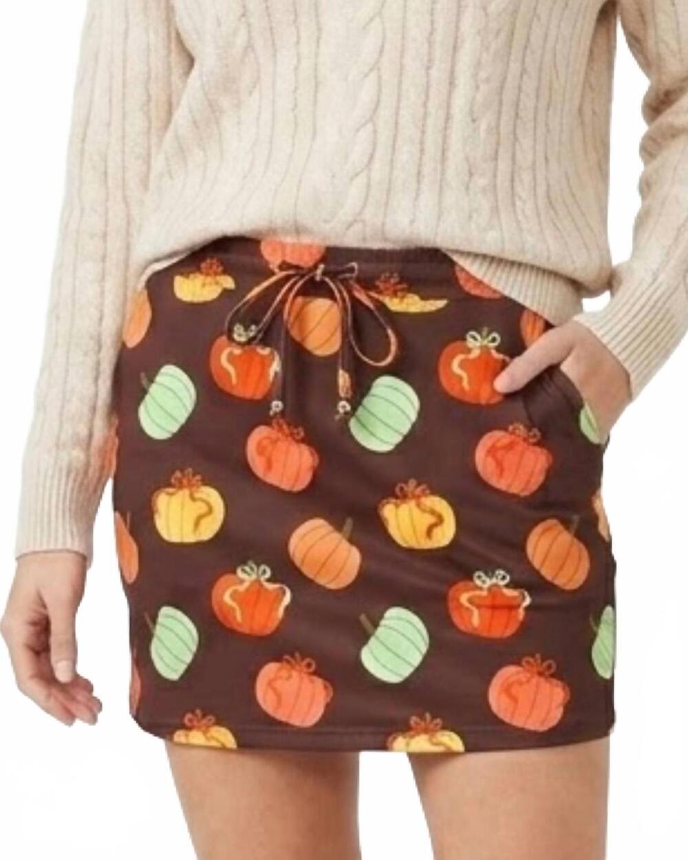 NEW JESS LEA pumpkin chic skort in brown/orange